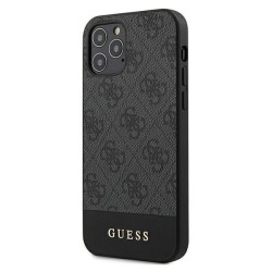 Guess GUHCP12MG4GLGR iPhone 12/12 Pro 6.1" grey/grey hardcase 4G Stripe Collection Guess GUHCP12MG4GLGR iPhone 12/12 Pro 6.1" grey/grey hardcase 4G Stripe Collection
