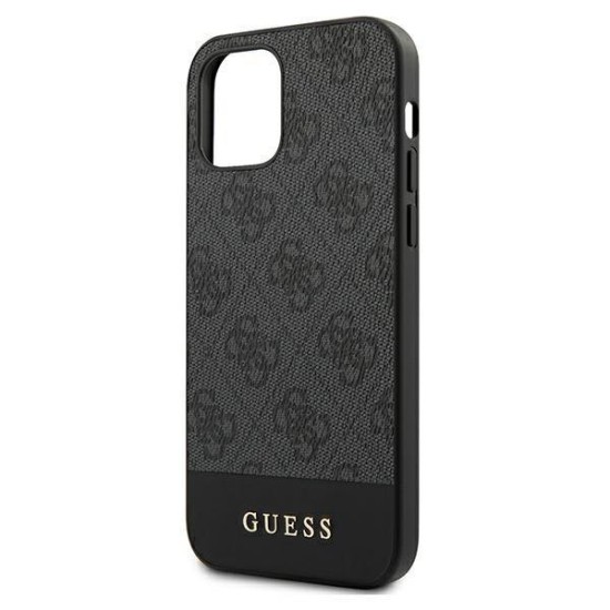 Guess GUHCP12MG4GLGR iPhone 12/12 Pro 6.1" grey/grey hardcase 4G Stripe Collection Guess GUHCP12MG4GLGR iPhone 12/12 Pro 6.1" grey/grey hardcase 4G Stripe Collection