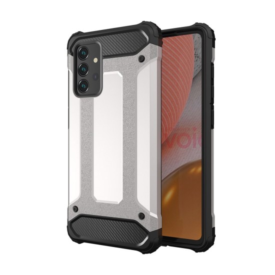 Hybrid Armor Case Tough Rugged Cover for Samsung Galaxy A72 4G silver Hybrid Armor Case Tough Rugged Cover for Samsung Galaxy A72 4G silver