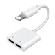Joyroom S-Y104 headphone Lightning / 2x Lightning adapter - white