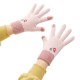 Women's winter telephone gloves with a snowman and a Christmas tree - pink Women's winter telephone gloves with a snowman and a Christmas tree - pink