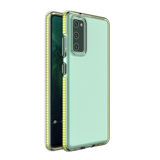 Spring Case clear TPU gel protective cover with colorful frame for Samsung Galaxy A72 4G yellow Spring Case clear TPU gel protective cover with colorful frame for Samsung Galaxy A72 4G yellow