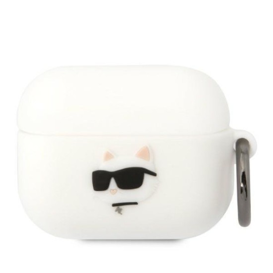 Karl Lagerfeld KLAPRUNCHH AirPods Pro cover white/white Silicone Choupette Head 3D Karl Lagerfeld KLAPRUNCHH AirPods Pro cover white/white Silicone Choupette Head 3D