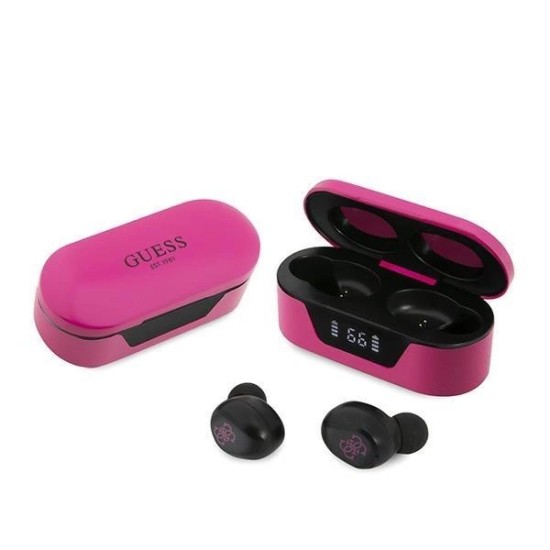 Guess GUTWST31EM TWS Bluetooth headphones + magenta docking station Guess GUTWST31EM TWS Bluetooth headphones + magenta docking station