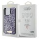 Guess Rhinestone Metal Logo case for iPhone 15 Pro Max - pink