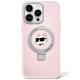 Karl Lagerfeld KLHMP15LHMRSCHP iPhone 15 Pro 6.1" pink/pink hardcase Ring Stand Choupette Head MagSafe