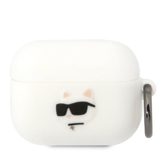 Karl Lagerfeld KLAPRUNCHH AirPods Pro cover white/white Silicone Choupette Head 3D Karl Lagerfeld KLAPRUNCHH AirPods Pro cover white/white Silicone Choupette Head 3D