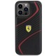 Ferrari Twist Metal Logo Case for iPhone 15 Pro Max - Black