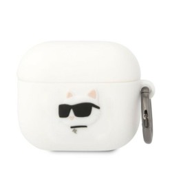 Karl Lagerfeld KLA3RUNCHH AirPods 3 cover white/white Silicone Choupette Head 3D Karl Lagerfeld KLA3RUNCHH AirPods 3 cover white/white Silicone Choupette Head 3D