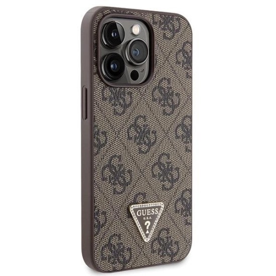 Guess GUHCP13LP4TDSCPW Case for iPhone 13 Pro / 13 - Brown Crossbody 4G Metal Logo Guess GUHCP13LP4TDSCPW Case for iPhone 13 Pro / 13 - Brown Crossbody 4G Metal Logo