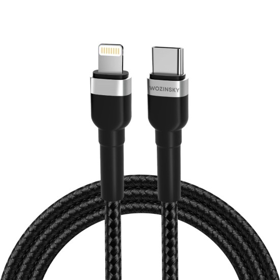 Wozinsky WNBCL2 Lightning / USB-C PD 30W cable 2 m - black Wozinsky WNBCL2 Lightning / USB-C PD 30W cable 2 m - black