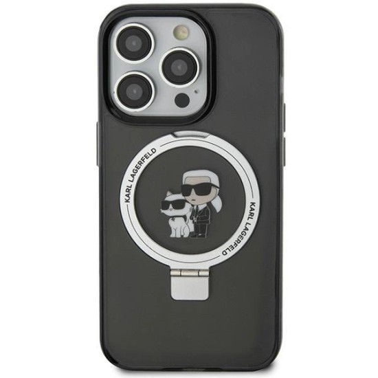 Karl Lagerfeld Ring Stand Karl&Choupette MagSafe case for iPhone 11 / Xr - black Karl Lagerfeld Ring Stand Karl&Choupette MagSafe case for iPhone 11 / Xr - black
