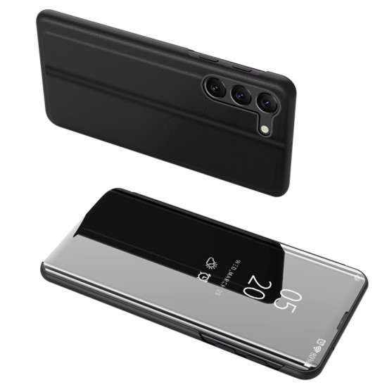 Clear View Case case for Samsung Galaxy S23 cover with flap, black Clear View Case case for Samsung Galaxy S23 cover with flap, black