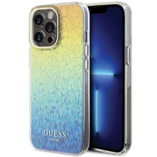 Guess IML Faceted Mirror Disco Iridescent case for iPhone 15 Pro Max - multicolored Guess IML Faceted Mirror Disco Iridescent case for iPhone 15 Pro Max - multicolored