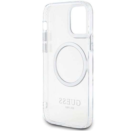 Guess Metal Outline Magsafe case for iPhone 12 / iPhone 12 Pro - silver Guess Metal Outline Magsafe case for iPhone 12 / iPhone 12 Pro - silver