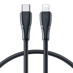 JOYROOM USB-C To Lightning Cable BRAIDED 1.2M BLACK 30W S-A11 JOYROOM USB-C To Lightning Cable BRAIDED 1.2M BLACK 30W S-A11