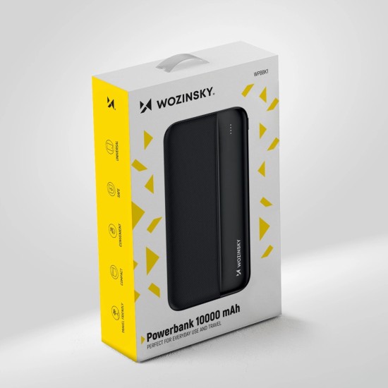 Wozinsky powerbank Li-Po 10000mAh 2 x USB black (WPBBK1) Wozinsky powerbank Li-Po 10000mAh 2 x USB black (WPBBK1)