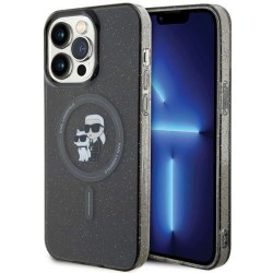 Karl Lagerfeld Karl&amp;Choupette Glitter MagSafe case for iPhone 15 Pro Max - black