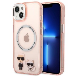Karl Lagerfeld KLHMP14MHKCP iPhone 14 Plus 6.7 "hardcase pink / pink Karl &amp;amp; Choupette Aluminum Magsafe