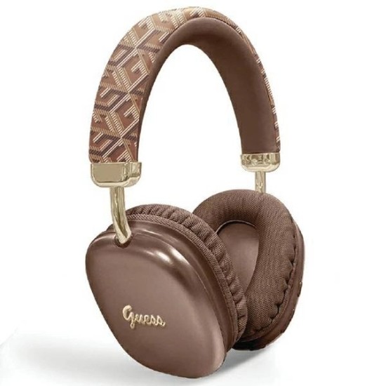 Guess GCube Metallic Script Logo Bluetooth on-ear headphones - brown Guess GCube Metallic Script Logo Bluetooth on-ear headphones - brown