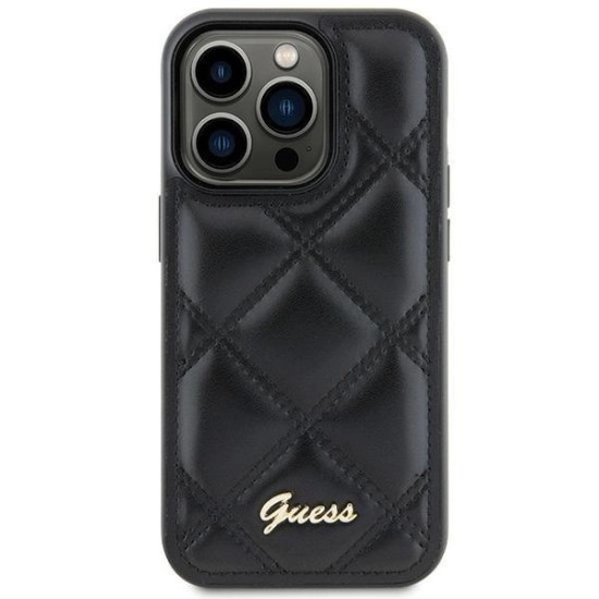 Guess GUHCS23FEPSQSQSK S23 FE S711 black/black hardcase Quilted Metal Logo Guess GUHCS23FEPSQSQSK S23 FE S711 black/black hardcase Quilted Metal Logo