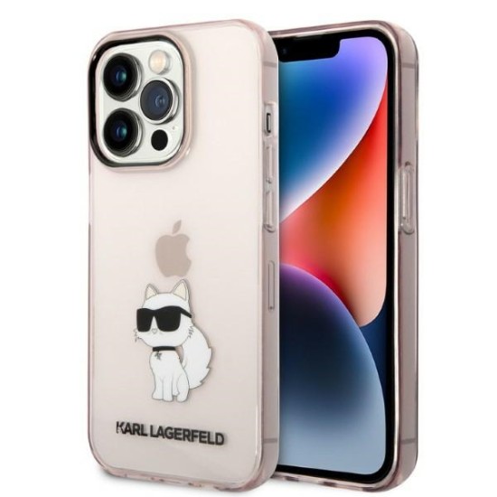 Karl Lagerfeld KLHCP14LHNCHTCP iPhone 14 Pro 6.1" pink/pink hardcase Ikonik Choupette Karl Lagerfeld KLHCP14LHNCHTCP iPhone 14 Pro 6.1" pink/pink hardcase Ikonik Choupette