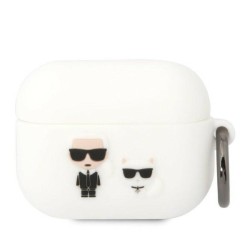 Karl Lagerfeld KLACAPSILKCW AirPods Pro cover white/white Silicone Karl &amp;amp; Choupette