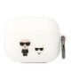 Karl Lagerfeld KLACAPSILKCW AirPods Pro cover white/white Silicone Karl & Choupette Karl Lagerfeld KLACAPSILKCW AirPods Pro cover white/white Silicone Karl & Choupette