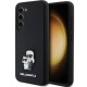 Karl Lagerfeld Silicone Karl&amp;amp;Choupette Metal Pin case for Samsung Galaxy S23 - black