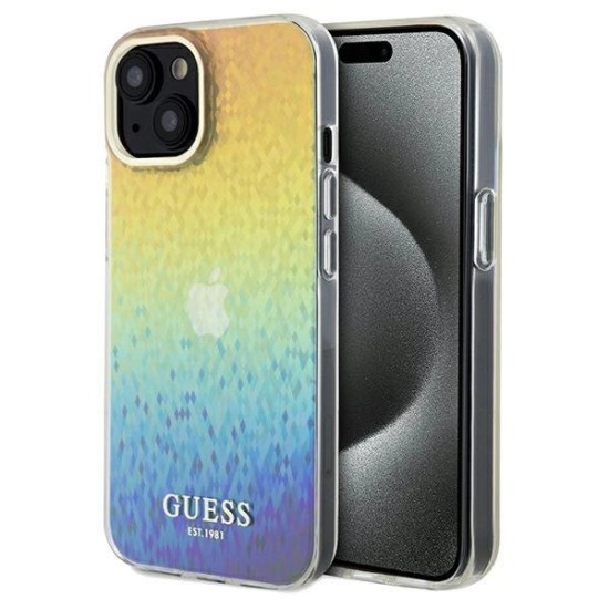 Guess IML Faceted Mirror Disco Iridescent case for iPhone 14 / 15 / 13 - multicolor Guess IML Faceted Mirror Disco Iridescent case for iPhone 14 / 15 / 13 - multicolor