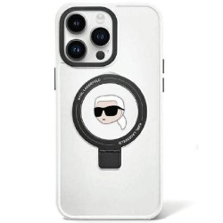 Karl Lagerfeld KLHMP15LHMRSKHH iPhone 15 Pro 6.1" white/white hardcase Ring Stand Karl Head MagSafe