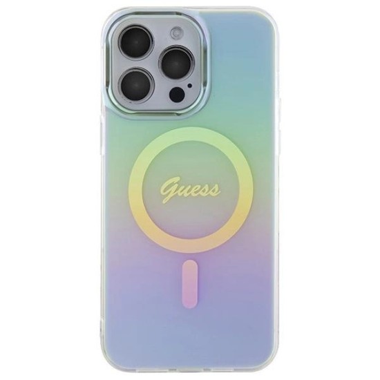 Guess IML Iridescent MagSafe case for iPhone 15 Pro - turquoise Guess IML Iridescent MagSafe case for iPhone 15 Pro - turquoise