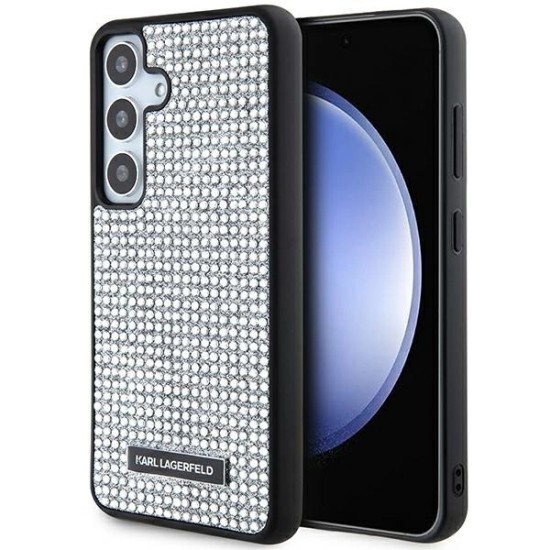 Karl Lagerfeld Rhinestone Metal Logo case for Samsung Galaxy S24 - silver Karl Lagerfeld Rhinestone Metal Logo case for Samsung Galaxy S24 - silver
