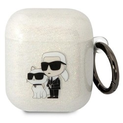 Karl Lagerfeld KLA2HNKCTGT Airpods 1/2 cover transparent Gliter Karl&Choupette Karl Lagerfeld KLA2HNKCTGT Airpods 1/2 cover transparent Gliter Karl&Choupette