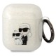 Karl Lagerfeld KLA2HNKCTGT Airpods 1/2 cover transparent Gliter Karl&Choupette Karl Lagerfeld KLA2HNKCTGT Airpods 1/2 cover transparent Gliter Karl&Choupette