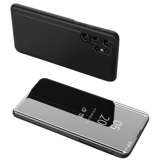 Clear View Case for Xiaomi POCO C65 / Redmi 13C with flap - black Clear View Case for Xiaomi POCO C65 / Redmi 13C with flap - black
