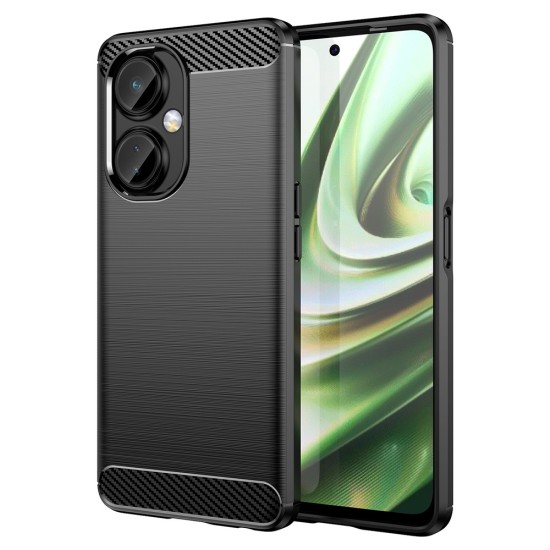 Carbon Case case for OnePlus Nord CE 3 flexible silicone carbon cover black Carbon Case case for OnePlus Nord CE 3 flexible silicone carbon cover black