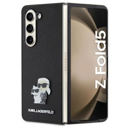 Karl Lagerfeld Saffiano Karl&amp;Choupette Pin case for Samsung Galaxy Z Fold 5 - black