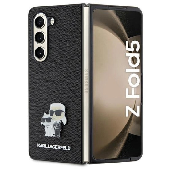 Karl Lagerfeld Saffiano Karl&Choupette Pin case for Samsung Galaxy Z Fold 5 - black Karl Lagerfeld Saffiano Karl&Choupette Pin case for Samsung Galaxy Z Fold 5 - black