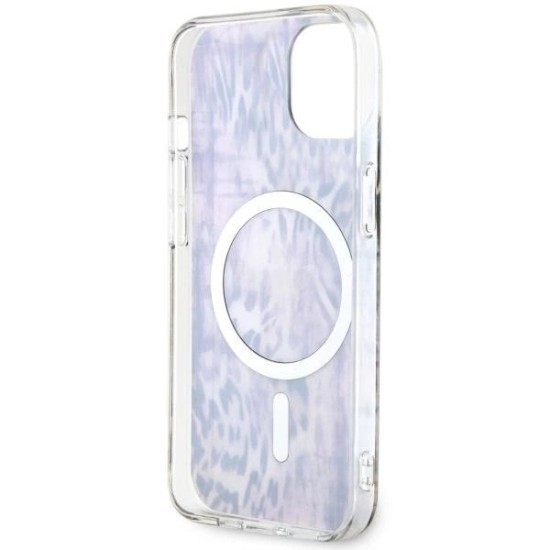 Guess Leopard MagSafe case for iPhone 14 - pink Guess Leopard MagSafe case for iPhone 14 - pink