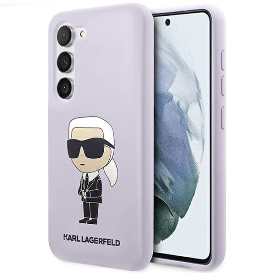Karl Lagerfeld KLHCS23MSNIKBCU S23+ S916 hardcase purple/purple Silicone Ikonik Karl Lagerfeld KLHCS23MSNIKBCU S23+ S916 hardcase purple/purple Silicone Ikonik