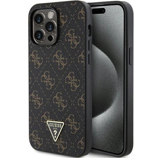 Guess GUHCP15XPG4GPK iPhone 15 Pro Max 6.7" black/black hardcase 4G Triangle Metal Logo Guess GUHCP15XPG4GPK iPhone 15 Pro Max 6.7" black/black hardcase 4G Triangle Metal Logo