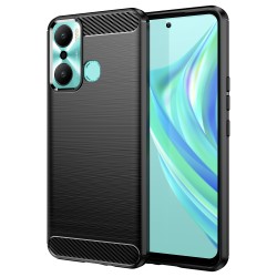 Carbon Case case for Infinix Hot 20 Play flexible silicone carbon cover black Carbon Case case for Infinix Hot 20 Play flexible silicone carbon cover black
