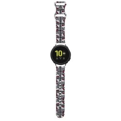 Hello Kitty Silicone Heads &amp; Stripes universal 20mm - black