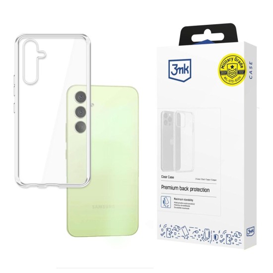 Case for Samsung Galaxy A54 5G silicone series 3mk Clear Case - transparent Case for Samsung Galaxy A54 5G silicone series 3mk Clear Case - transparent
