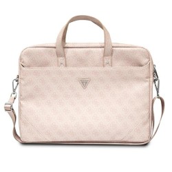 Guess Saffiano 4G Triangle Logo bag for a 16'' laptop - pink Guess Saffiano 4G Triangle Logo bag for a 16'' laptop - pink