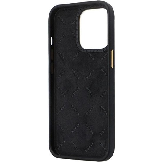 Guess GUHCP13LM4DGPK case for iPhone 13 Pro / 13 - black Silicone Logo Strass 4G Guess GUHCP13LM4DGPK case for iPhone 13 Pro / 13 - black Silicone Logo Strass 4G