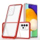 Clear 3in1 Case for Samsung Galaxy A73 Frame Cover Gel Red Clear 3in1 Case for Samsung Galaxy A73 Frame Cover Gel Red