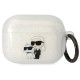 Karl Lagerfeld KLAPHNKCTGT Airpods Pro cover transparent Gliter Karl&amp;amp;Choupette