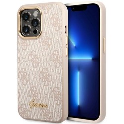 Guess 4G Vintage Gold Logo case for iPhone 14 Pro - pink Guess 4G Vintage Gold Logo case for iPhone 14 Pro - pink